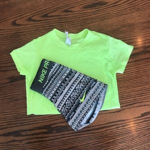 🔥SALE🔥workout shirt and Nike pro shorts